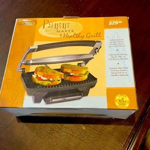 Panini Maker and healthy Grill. Brand new in box and never used.